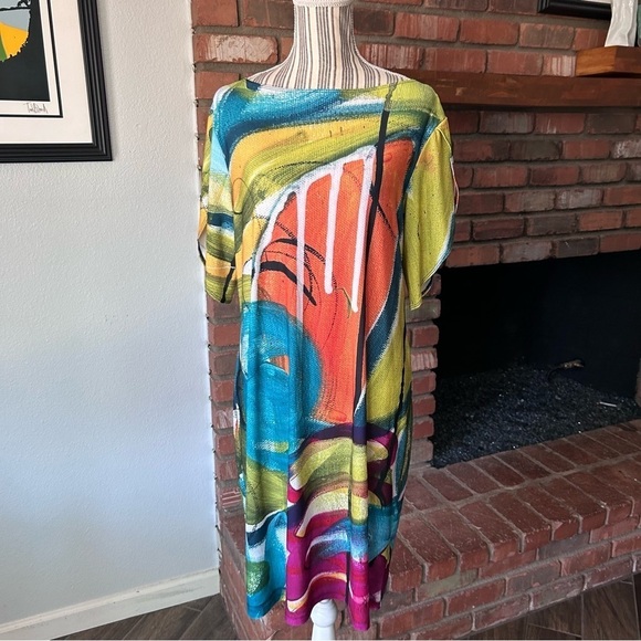 NWT Le Galeriste Tropical Dreams Dress by Keri Robinson Sz L - Picture 1 of 9